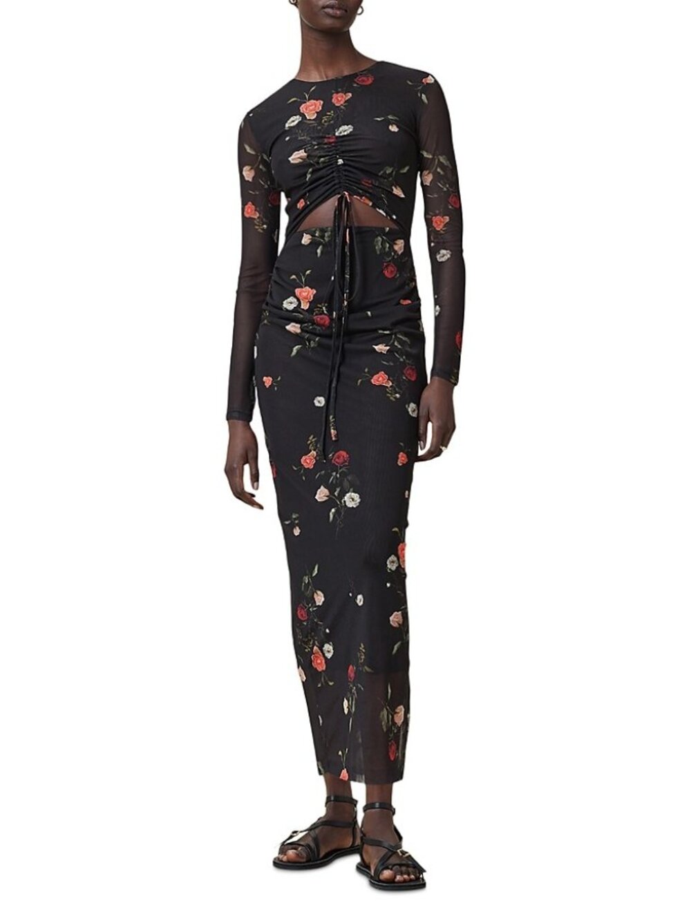 AllSaints Kathy Mesh Dress Briar Black US 8